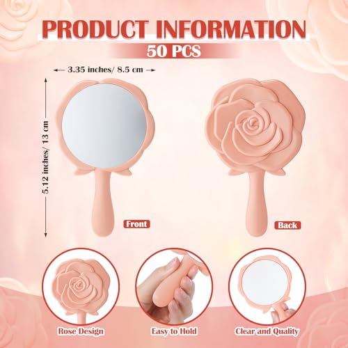 50 Sets de Espejos Compactos Rosa para Fiesta Quinceañera miniatura 2