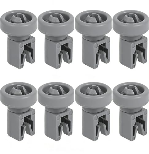 Kit de rueda superior de cesta superior para lavavajillas, compatible con Electrolux, piezas de repuesto (8 piezas)