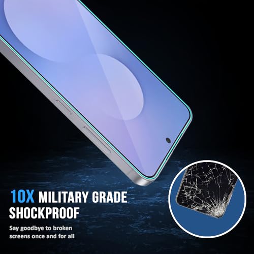 Image of ArmourPro Military-Grade Tempered Glass for Samsung Galaxy S25 FE - 9H Anti Scratch, Edge-to-Edge Coverage, HD Clarity, Smooth Touch, Case Friendly, Easy Installation Kit with Cable Protector