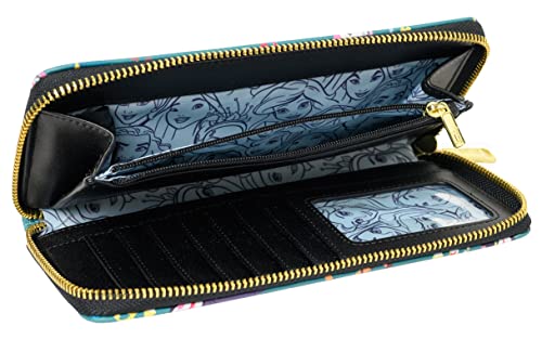 Loungefly Disney Wallet Princess Sidekicks Print Zip Faux Leather Clutch4