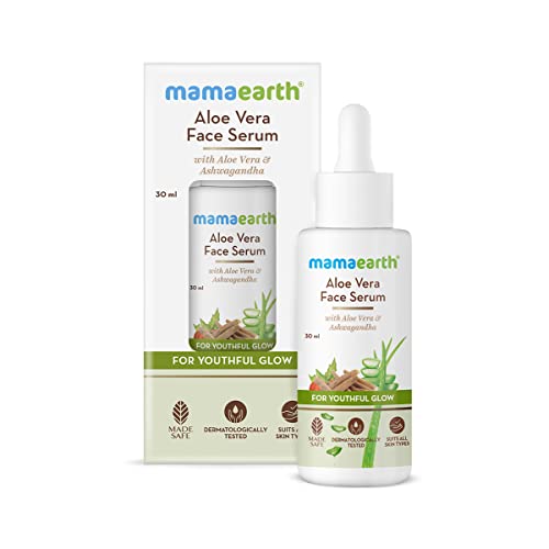 Mamaearth Aloe Vera Face Serum for glowing skin, with Aloe Vera & Ashwagandha for a Youthful Glow - 30 ml 3 41CAV5mCTAL. SL500