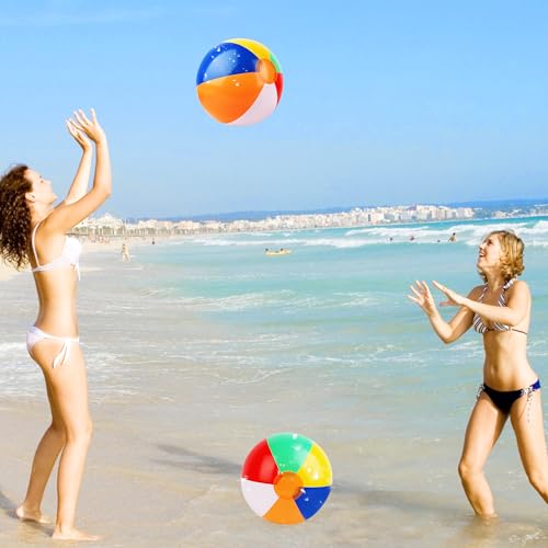 LWMTT 10 Stück Wasserball Aufblasbar, Farbig Wasserbälle, Wasserball Baby, Aufblasbare Wasserbälle, Strandbälle Kinder für Pool Party Sommeraktivitäten im Freien Strandparty