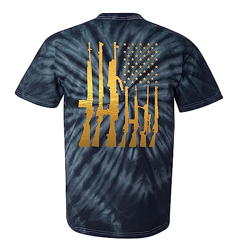 Haase Unlimited Machine Gun American Flag - 2nd Amendment Men's T-Shirt