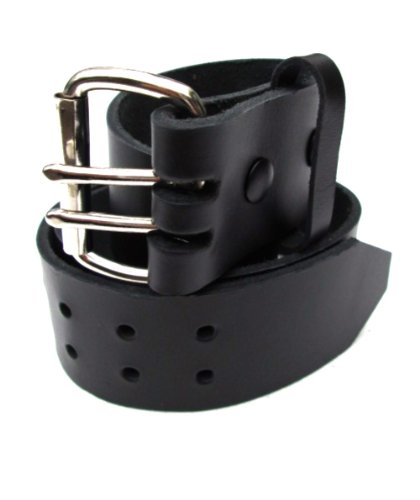 Mens Heavy Duty Black Leather Belt 2" Wide (46)