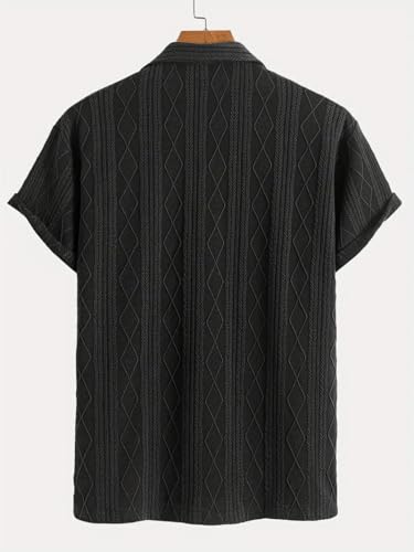 Image of Leriya Fashion Shirt for Man | Mens Casual Shirts | Shirt for Man| Shirts for Mens Stylish |Half Sleeve Button Down Textured Summer Beach Goa Wear Holiday Outfits (Available in Plus Sizes)