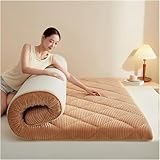 Colchones Futón Tatami, Colchoneta Tatami Gruesa, Colchón Tatami Japonés, Colchón Plegable Enrollable, Almohadilla para Dormir Plegable Extra Gruesa(A,90 * 200cm)