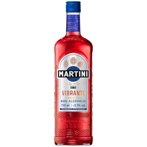 MARTINI Vibrante Aperitivo sin Alcohol, 75cl / 750ml, con Infusión de Botánicos Superiores