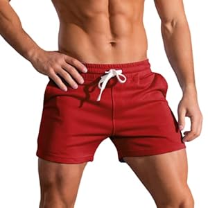 Men’s 3 Inch Running Shorts Gym Training Bodybuilding Shorts Breathable Cotton Sports Shorts