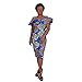 iooiooi Africa Dresses for Women Dashiki Off The Shoulder African Dress Bazin Plus Size Traditional African Clothing