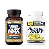 Ageless Male Max Chewable Nitric Oxide Booster and Hair Growth Supplement with Saw Palmetto