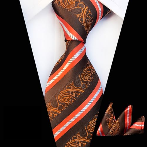 Image of Alizeal Mens 3 Pcs Long Sleeve Shirts Set | Pocket Square Necktie Perfect for Weddings Business Daily Wear