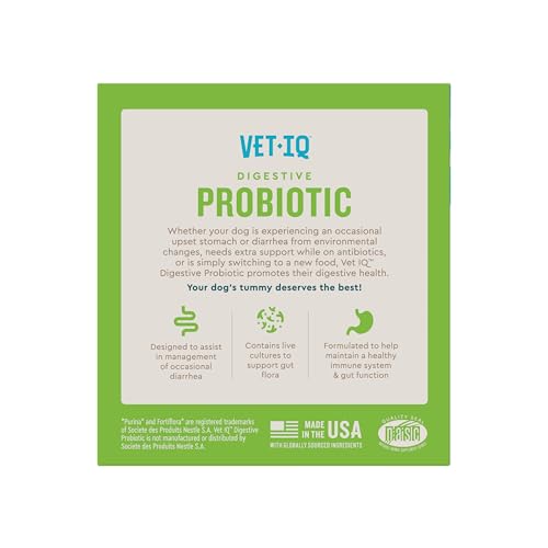 VetIQ Digestive Probiotic Powder for Dogs 30-Count Single-Serve Packets with Enterococcus Faecium Live Probiotics Chicken Liver Flavor Supports Gut Health and Diarrhea Relief — view 6