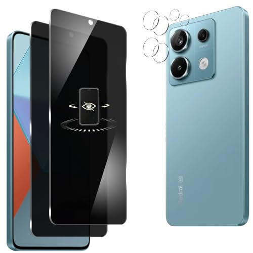 【2+2枚】redmi note 13 pro 5g ガラスフィルム 180°覗き見防止 redmi note 13 pro 5g フィルム のぞき見防止 硬度9H 保護 フィルム 飛散防止 撥水撥油 指紋防止 気泡ゼロ 自動吸着 Redmi Note 1