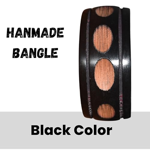 Image of Handmade Natural Wooden BangleHandmade Bracelet Vintage Simple Round Natural Wooden Bracelet Bangle for Women Jewelry.