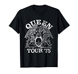 Queen Official Tour 75 Crest Logo T-Shirt