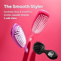 Wet Brush Smooth Styler Hair Brush, Black Frost, Exclusive Ultra-soft IntelliFlex Bristles, Synthetic Boar Bristles, Shiny And Smooth, For All Hair Types, For Women, Men, Wet And Dry — image 10