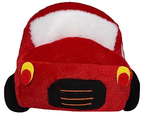 Image of Tickles Soft Stuffed Plush Car Toy for Kids Room (Color: Red and White Size: 31 cm)