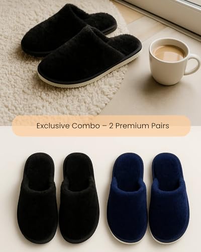 Image of Premium Fur Home Slippers For Women & Men For Winter Capet Slippers for Bedroom Indoor Carpet house slides