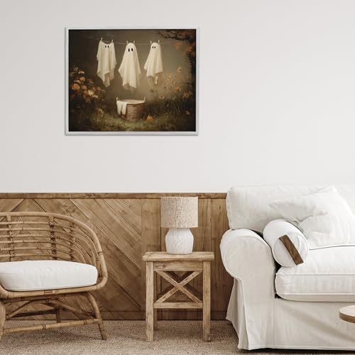 Fantômes de blanchisserie gris Stupell impression giclée luxe
