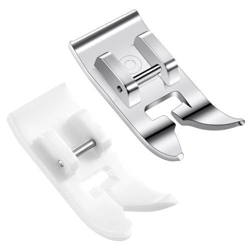 Lot de 2 pieds presseurs multifonctions en téflon - Anti-adhésif - Pour machine à coudre domestique - Universel - Compatible avec la plupart des machines à...
