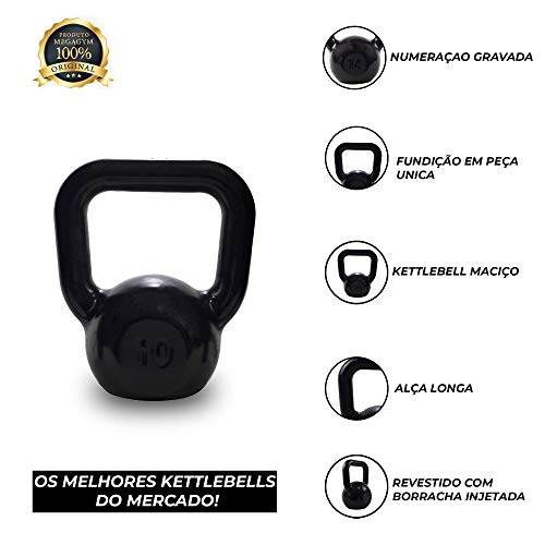 Kit Kettlebell Emborrachados 6kg 8kg Funcional E Ginastica