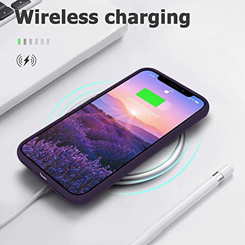 Image of VONZEE Liquid Silicone Case Compatible with iPhone 11 6.1 inch(2019), Gel Rubber Full Body Protection Cover Case Drop Protection Case (Deep Purple)