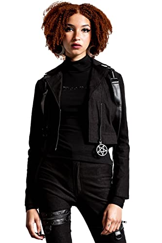 Preisvergleich Produktbild Killstar Biker Jacke - Freak Flag Schwarz (S)