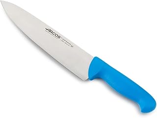 Arcos Serie 2900 - Cuchillo Cocinero - Hoja de Acero Inoxidable NITRUM de 250 mm - Mango inyectado en Polipropileno Color azul