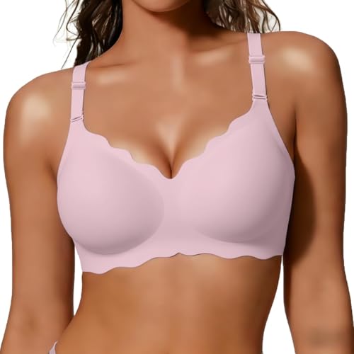 COCOMARTS Jelly Bras for Women No Underwire Scalloped Push Up Wireless Bralettes Seamless Soft...