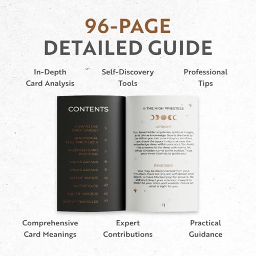 CRAFTERIAN Classic Tarot Set - 78 Gold-Edged Classic Cards with Guidebook - Perfect for Beginners - Sleek Light Deck & Comprehensive Manual - Authentic Tarot Experience. by CRAFTERIAN - Image 6