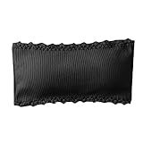 Genérico Sujetador Aumento de Pecho 2 Tallas Sujetador extraíble de de algodón con Hombros Descubiertos para Mujer, Espalda sin Tirantes, sin Anillo de Sujetador Antiarrugas Escote (Black, One Size)