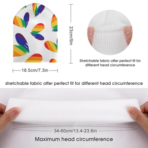 Pride Month LGBTQ Gay Pride Ally Kids Beanie Hat for for Girls Boys Children Cap Winter Knitted Chemo Cancer Headwear Accessories Gifts Decoration Black2