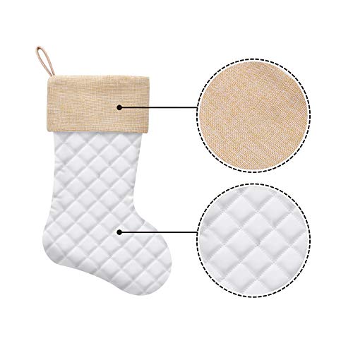 image for ElegantPark Personalized Christmas Stocking Set of 3 Cotton Quilted La