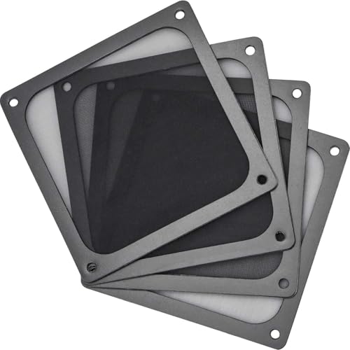 RWSRW 4 unidades de 120 x 120 mm para rejilla de ventilación, cubierta de PVC, filtro de ordenador, filtro de polvo ultrafino, marco magnético, cubierta de ventilador para ordenador, PC, impresora 3D