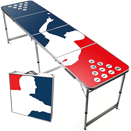 Beer Pong® - Table Beer Pong Officielle, Pliable et Transportable avec Revêtement Etanche Anti-Rayures - Homologuée pour Les Tournois de Biere Pong - Jeu...