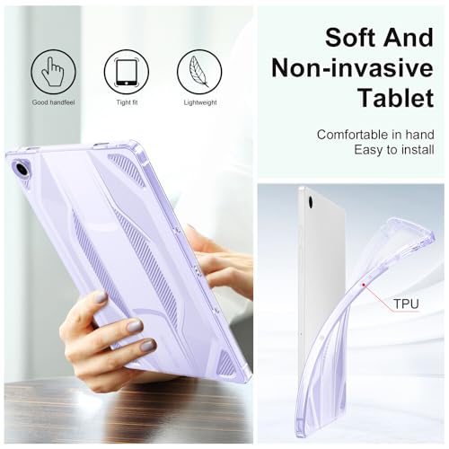 Funda para Samsung Galaxy Tab A7 Lite T220 silicona morada transparente 5