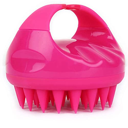 URBANMAC Hair Scalp Massager Shampoo Brush with Soft Silicone Bristles, Anti Dandruff, Exfoliating Care, Pink