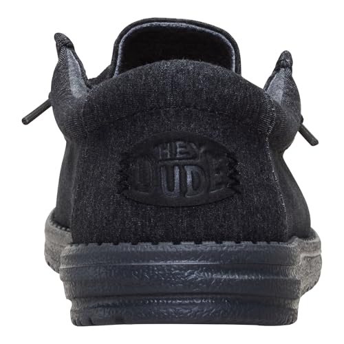 Image of HEYDUDE Men's Wally Stretch Jersey Slip On Shoes | Lightweight Comfortable Travel Loafers with Elastic Laces