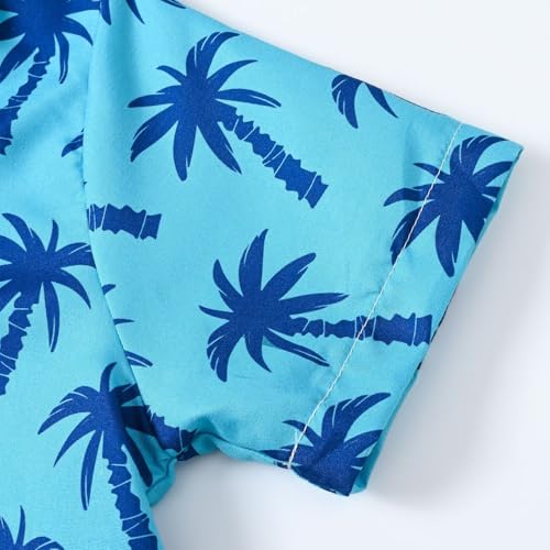 Chemise hawaïenne et short bleu en coton pour garçon 3-4 ans - 2