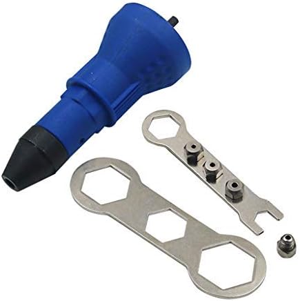 Riveter Gun Rivet Tool Kit Electric Rivet Nut Gun Drill Adapter Kit Riveting Tool Cordless Professional Rivet Gun for Cordless (A)