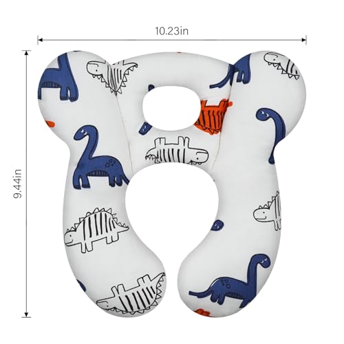 Image of Baby Travel Pillow, Infant Kid's Cushion Soft and Skin Friendly for Car Seat, Pushchair and Stroller (Style L)