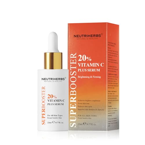 Neutriherbs Suero Facial Avanzado 20% Vitamina C - Iluminador, Anti-Edad, Revitalizante y Antienvejecimiento, Antioxidante, Uniformiza Tono - Suero Facial Natural Para Hombre y Mujer - 23ML