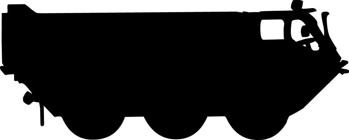 Haynes Military Troop Transport Silhouette Wall Decal Cutout 9.5"x24"