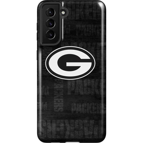 Skinit Pro Phone Case Compatible with Galaxy S21 Plus 5G - Officially Licensed NFL Green Bay Packers Black & White Design