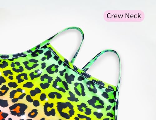 Image of Girls Bathing Suits Colorful Swimsuits with UPF 50 + Sun Protection Sleeveless Toddler Kids One Piece Swimwear
