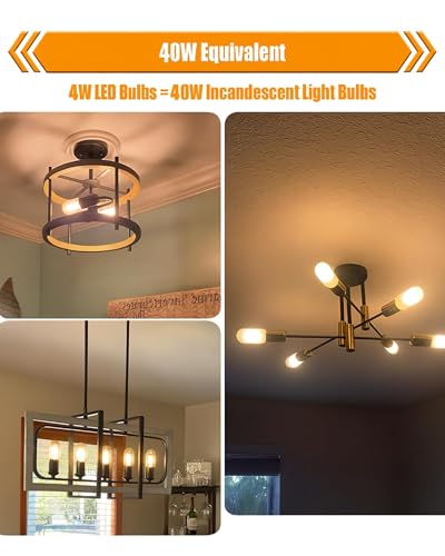 Image of Homesake T45 LED Filament Bulb 4W Warm White Vintage Tube Bulb for Home Decor, Pendant Lights, Wall Lamps & E27 Holder Fixtures | 360 Beam LED Light Bulb