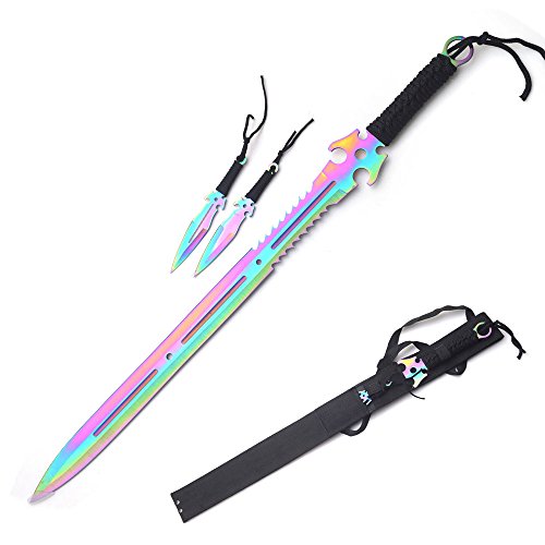 Snake Eye Full Tang Tactical Blade Katana/Ninja Sword/Machete/Throwing Knife.27-Inch (RB)