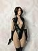 1/6 Scale Female Clothes,Female Bodysuit Black High Fork Jumpsuit Wristbands Clothes for 12inch PH TBL JO Action Figure Body (D)