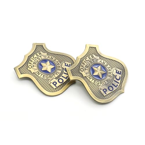 OYZOQ Lot de 2 brassard police, jeu de rôle, badge de grade pour Halloween, carnaval, fête costumée