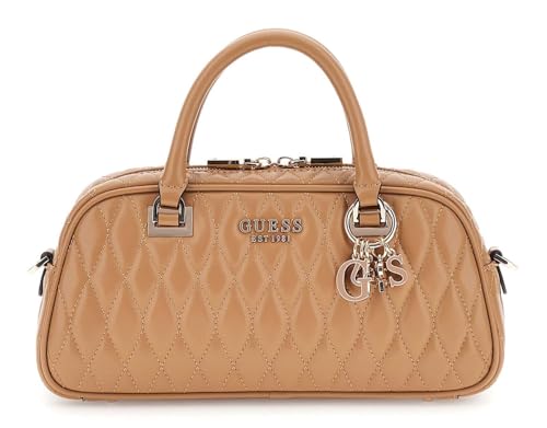 Sac à main bandoulière GUESS Valla Satchel marron clair et beige pour femme